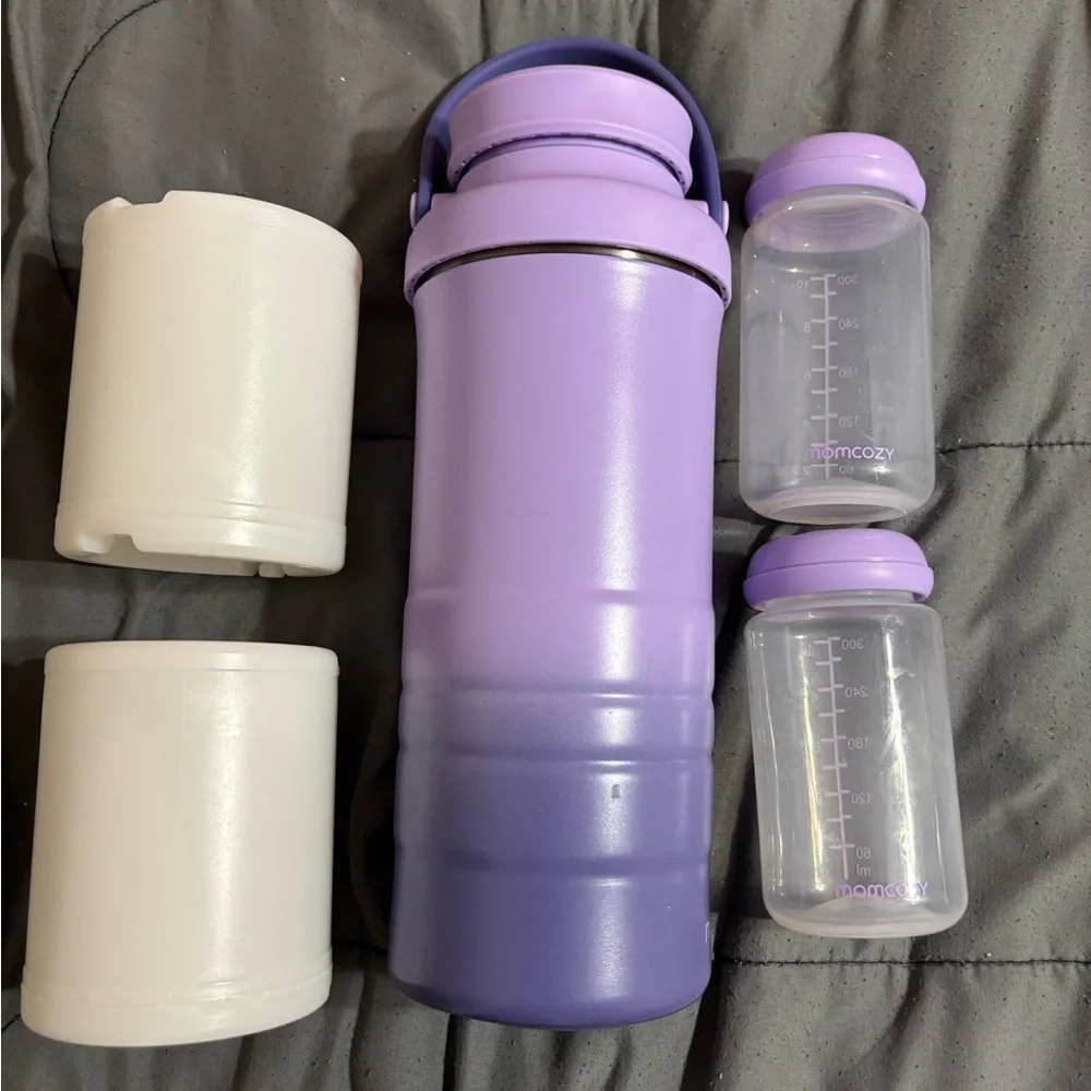 Momcozy Breast Milk Cooler Bottle - Mint Green - Picture 2 of 5